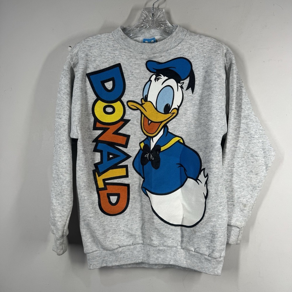 Vintage Disney Donald Duck Crewneck Sweatshirt Size Large Made USA 90s Cartoon